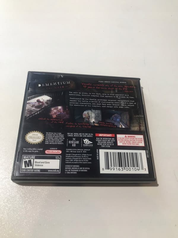 DEMENTIUM: THE WARD (DS)