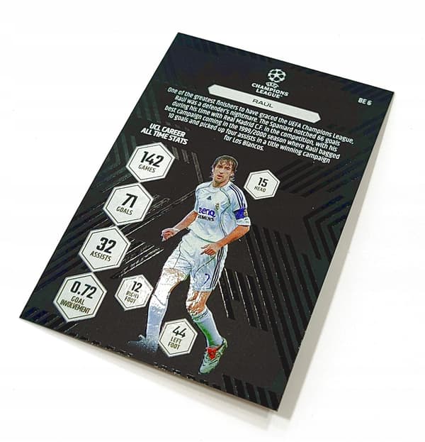 MATCH ATTAX EXTRA 2025/26 CARD. NO. BE 6 RAUL / BLACK EDGE