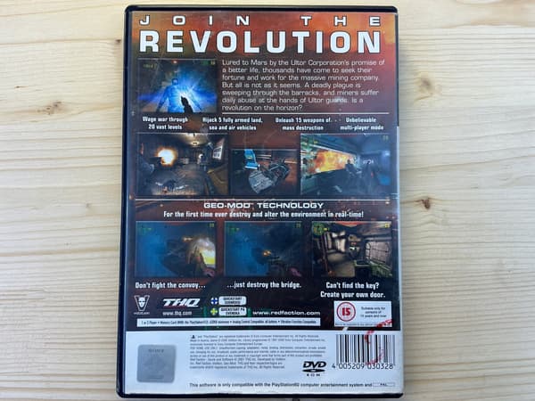RED FACTION – PS2 game set, in excellent condition