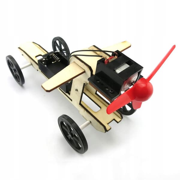 DIY Science Car Construction Kit with Airflow Theory (4 Wheels) for Children DIY