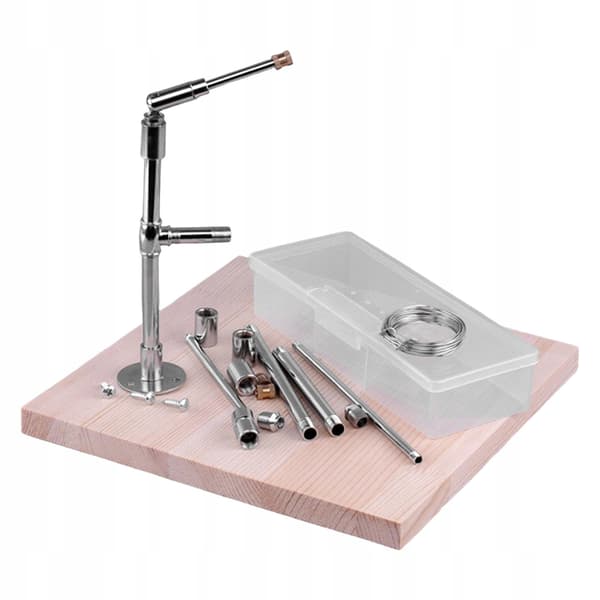 Display stand for action figures – Carved clay workbench with storage box