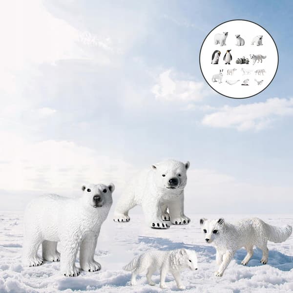 Arctic Animal Model Decor: Penguin Science, 14-piece set