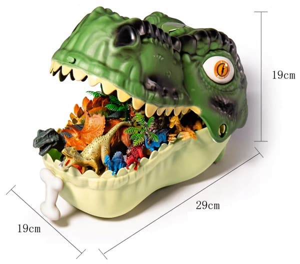 DINOSAURS – LARGE SET: T-REX DINOSAUR FIGURES – Dino Park – SUITCASE