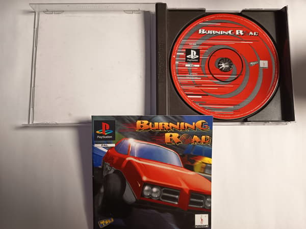 Burning Road PlayStation (PSX) boxed set 3XA complete