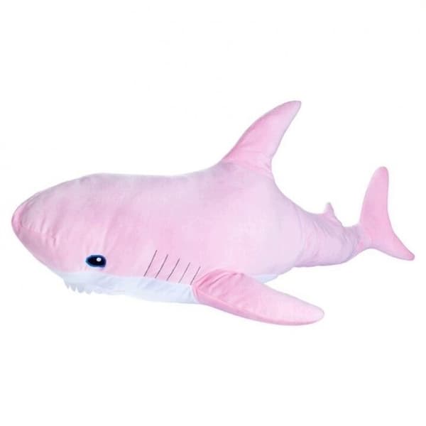 An elegant pink plush shark, 98 cm