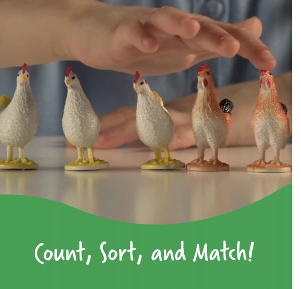 Learning Resources – Farm – Animal Counting Figures, 60 pieces