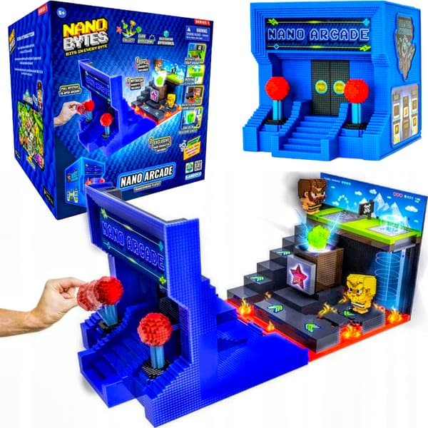 NANO BYTES ARCADE GAME FOLDABLE ARCADE CENTRE WITH FIGURINES – SET FOR CHILDREN