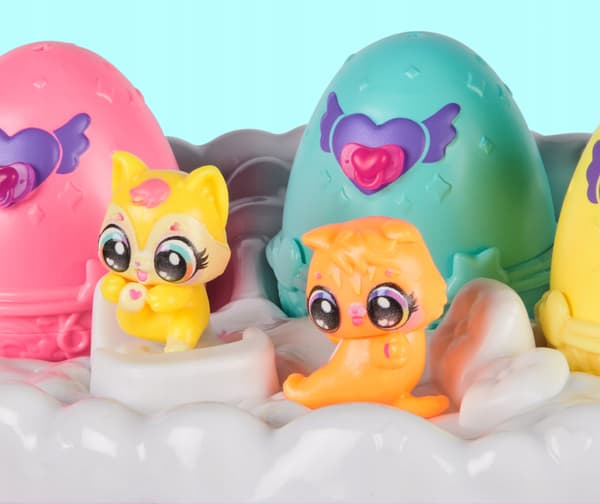 HATCHIMALS FIGURINES – SPRING SET: SPRING BASKET WITH EGGS AND RAINBOW FIGURINES