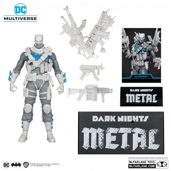 DC Multiverse Action Figure: The Grim Knight (Black and White) 18 cm - McFarl