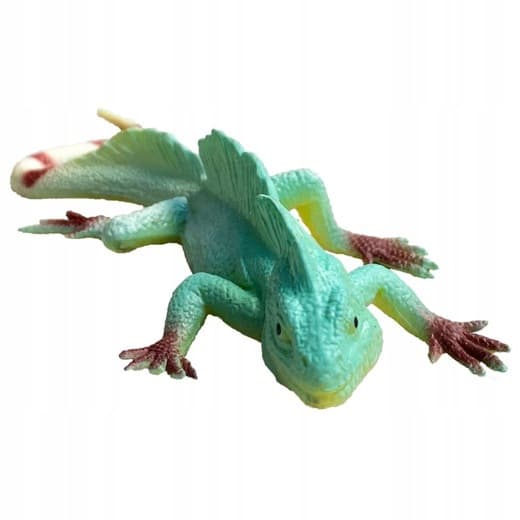 Rubber Stretchy Realistic Bearded Dragon Figurine, 16 cm