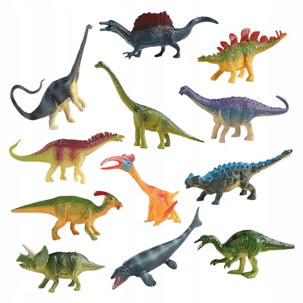 12x Mini Dinosaur Figures – Mini Tyrannosaurus Rex – Plastic