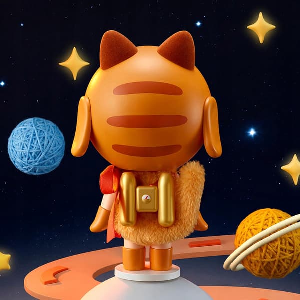 CRYBABY Space Cat figurine – Orange