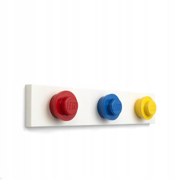 LEGO HANGERS ON A RAIL (RED, BLUE, YELLOW
