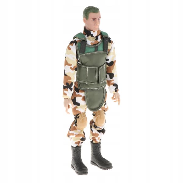 12 Action Figures and 1:6 Scale Model Soldiers Play Set, Green A