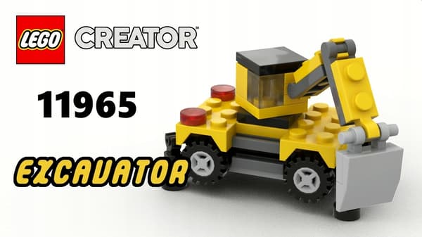 LEGO 11965 Creator Mini Excavator – New, Original Bricks – 48 pieces