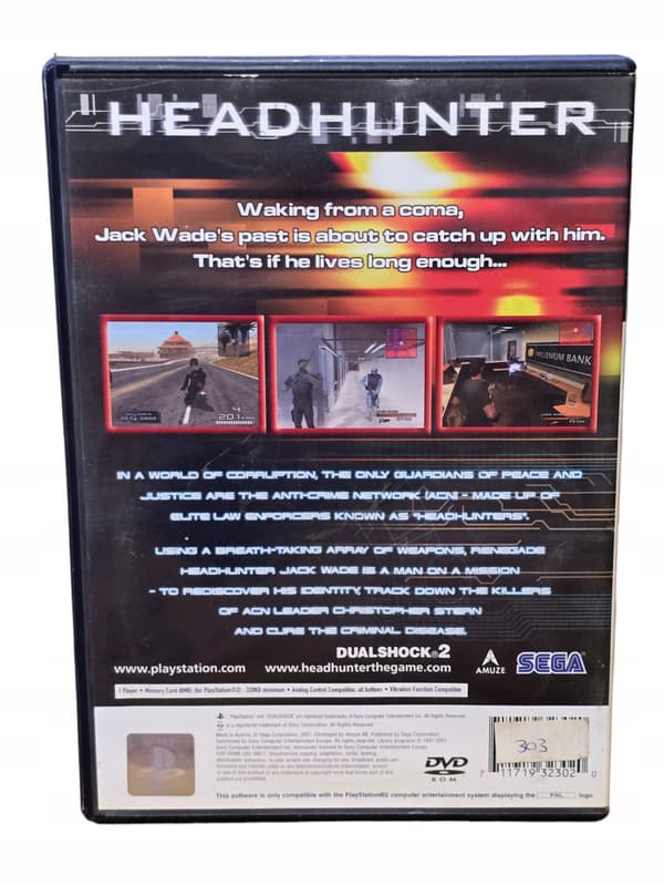 HEADHUNTER PS2 GAME - PLAYSTATION 2