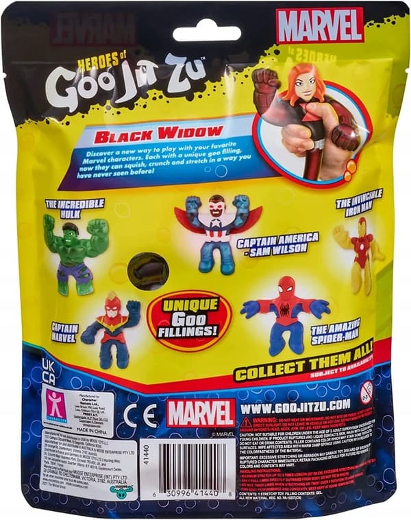 GOO JIT ZU MARVEL BLACK WIDOW SLIME FIGURINE 41440 STRETCHABLE