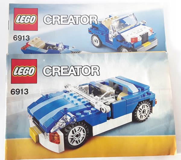 LEGO 6913 CREATOR 3-in-1 BLUE ROADSTER + INSTRUCTIONS