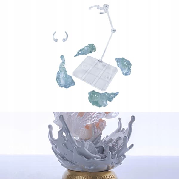 Models with a smoke effect for articulated dolls Realistic diorama scene Clear