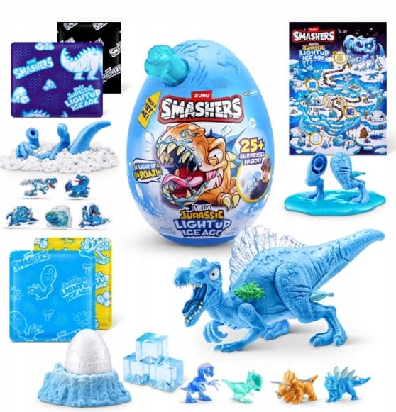 Zuru 74138 Smashers Light-up Blue Dinosaur Egg Surprise