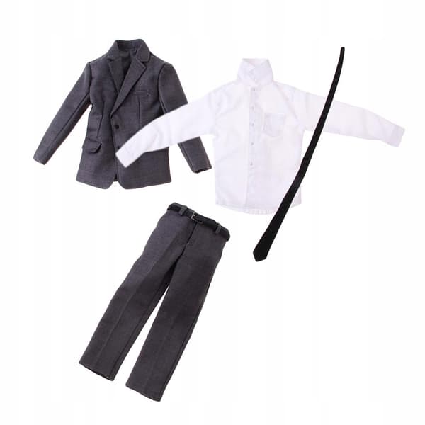 1/6 Men’s Formal Outfit Set – 12-piece set – Grey