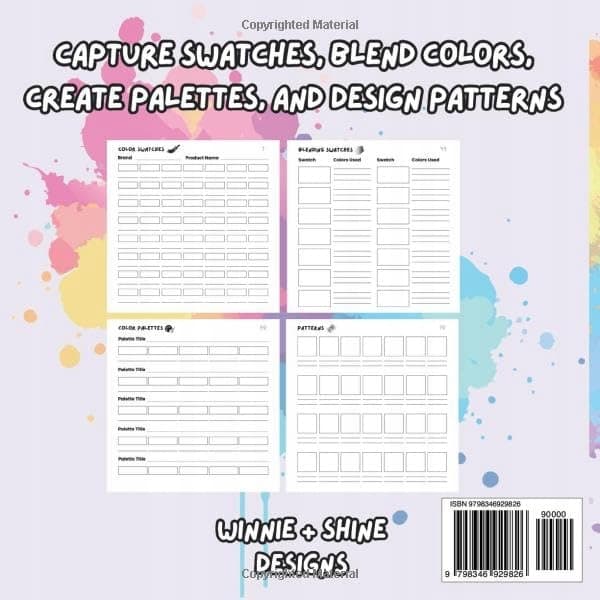 Shine, Winnie Swatch Colour Palette & Pattern Journal: Colouring Chart and Lo