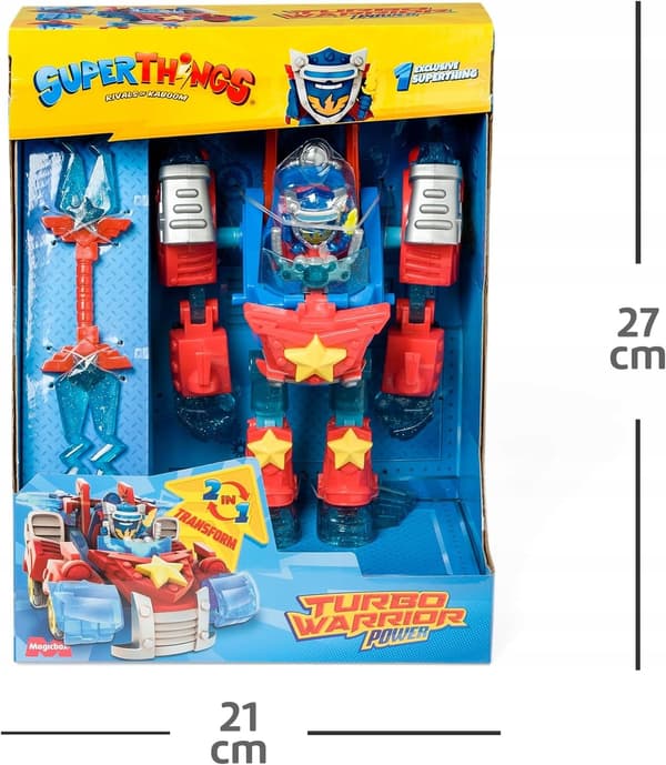 TURBO WARRIOR POWER ROBOT TRANSFORMING CAR SET WITH FIGURINE