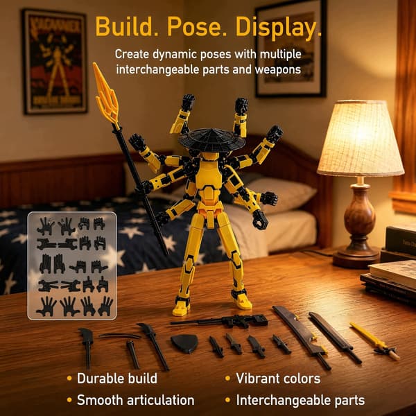 PLUSHCEWT T13 Action Figure with Interchangeable Hands and Accessories for Adults