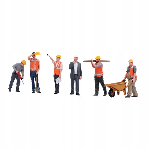 1:24 Construction site worker figures to decorate Tiny’s doll’s house