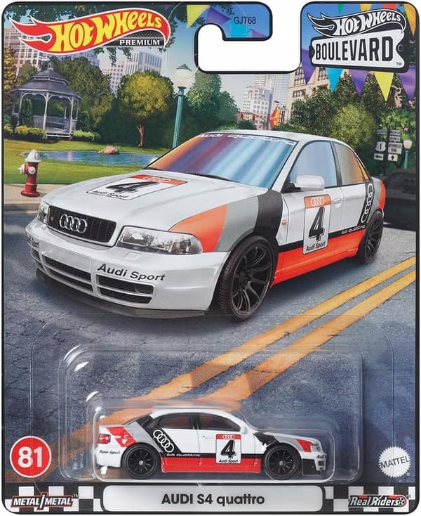 HOT WHEELS AUDI S4 QUATTRO BOULEVARD #81 DAMAGED PACKAGE