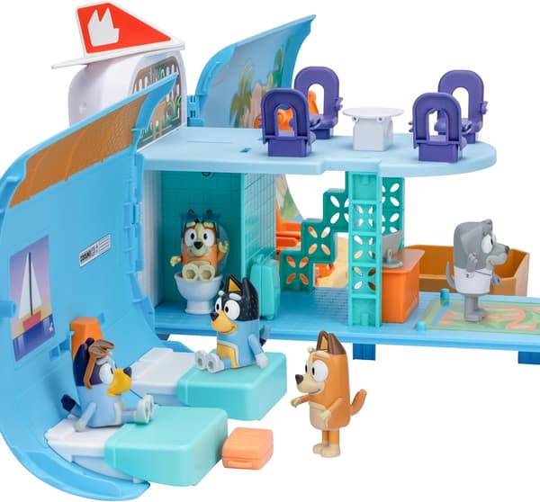 Bluey 3-in-1 Transforming Plane Playset featuring The Heelers, Plane Transforms