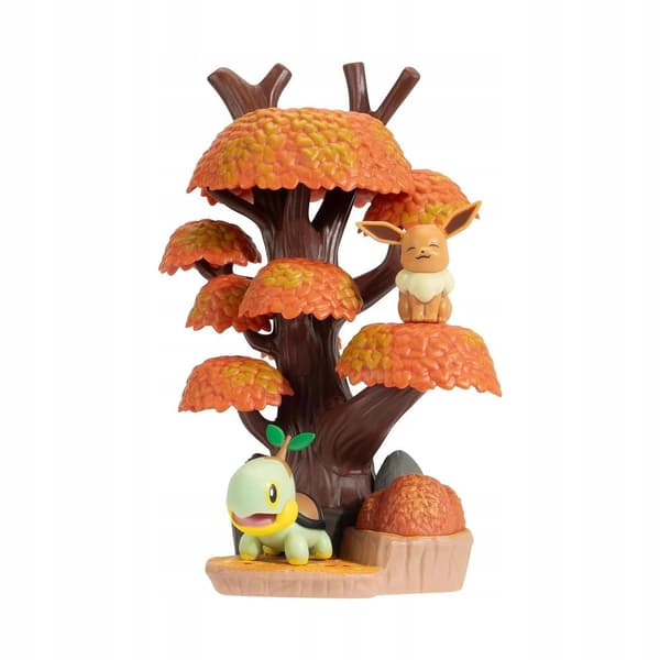 Pokémon Select AUTUMN FOREST Tree + 2 TURTWIG and EEVEE Figures PKW3683