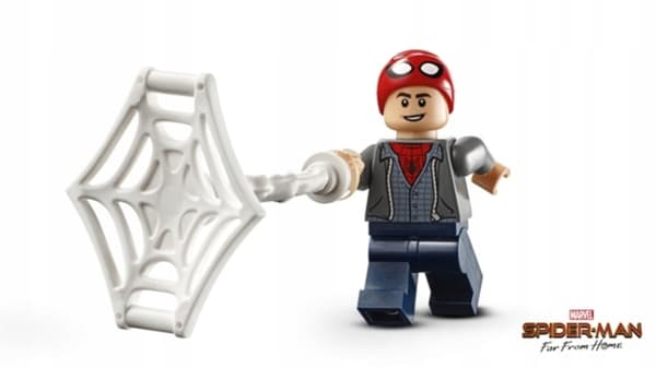 Lego minifigure @@@ PETER PARKER + WEB @@@ from set 76129