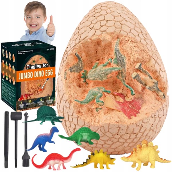 DINOSAUR FOSSIL EGG WITH TOOL KIT – LITTLE ARCHAEOLOGIST EXCAVATION SET