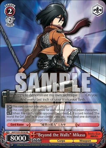 Attack on Titan Weiss Schwarz Cards, 8-pack, Vol. 1