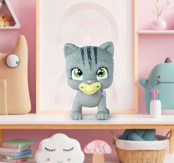 Simba KITTEN WITH DRINKING AND PEEING FUNCTIONS 15cm + ‘Nappy Gang’ ACCESSORIES