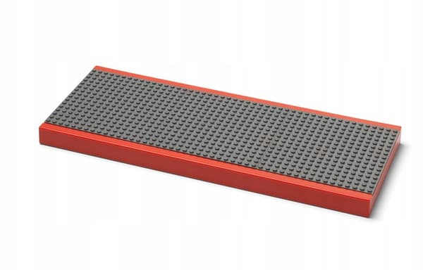 LEGO WALL SHELF WITH 3 BUILDING PLATES, RED 40130800