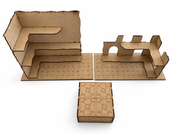 Warhammer 4000 Terrain Set (5 pieces), ruins for wargaming