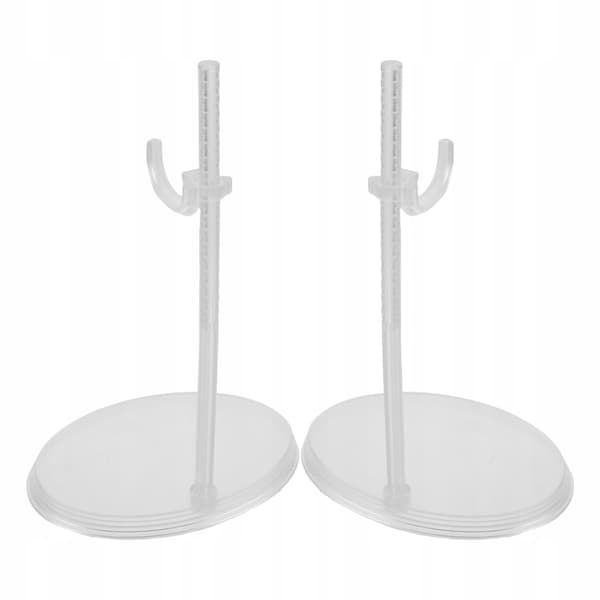 Set of 2 plastic model stands for 1/6 scale models, height-adjustable