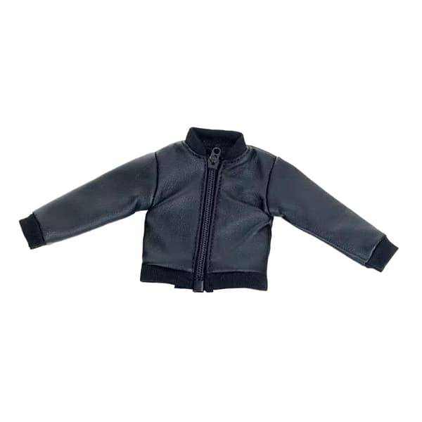 1/12 PU Leather Jacket – Handmade Retro 1/12 Scale Figure Stand-up Collar Jacket