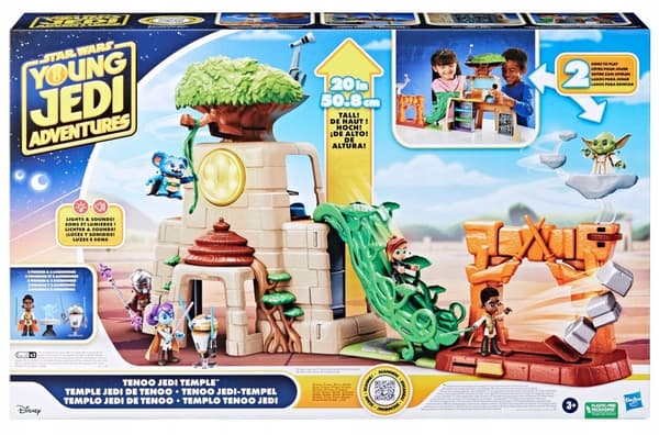 STAR WARS Interactive Jedi Temple on Tenoo + 2 figures F7879