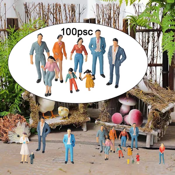 Miniature PVC Figures – People Figures – Tiny People Dolls – Model 100-piece set 87th