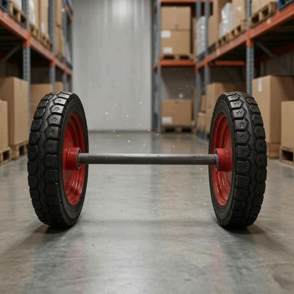 Freight wagon wheel assembly – Tread section 90 CM 16IN, Solid-3 cm axle