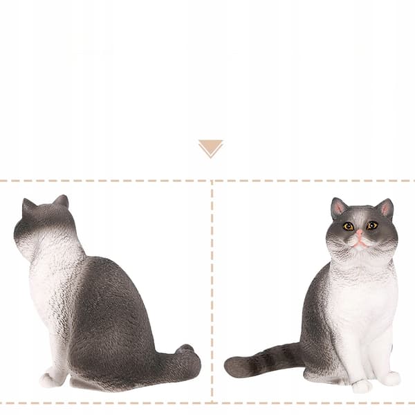 WHITE CAT STATUETTE – TABLE DECORATION: REALISM AND DURABILITY