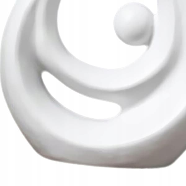 Modern ceramic statue: Sculpture, Table Centrepiece, White Figurine, 25cm x 14cm