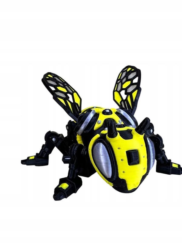 Futuristic figurine – mechanical bee, 3D sci-fi design, decoration