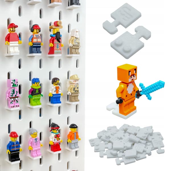 80 pieces: IKEA Skadis board stand for LEGO Mini Figures – White