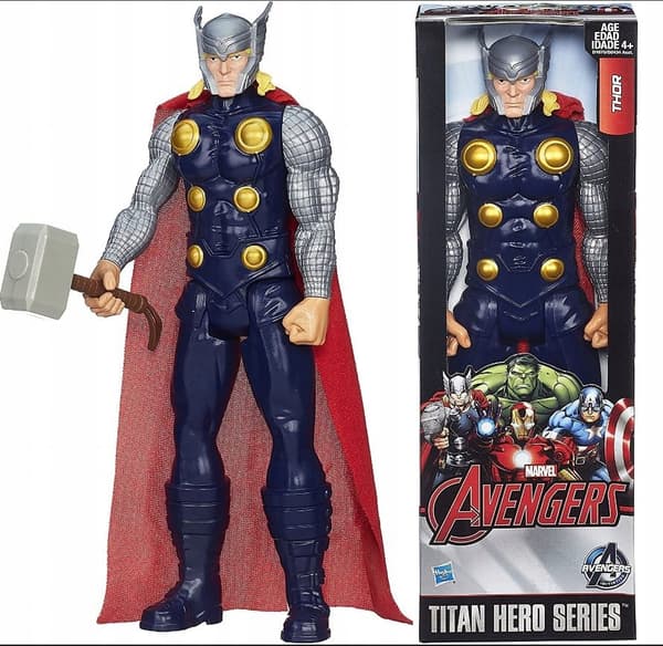HASBRO MARVEL THOR TITAN HERO FIGURE, ORIGINAL, 30 CM, FOR MARVEL FANS