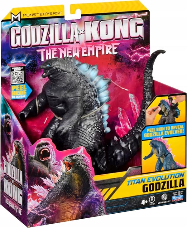 PLAYMATES TOYS Godzilla vs. Kong: Titan Evolution Godzilla Figure, 18 cm