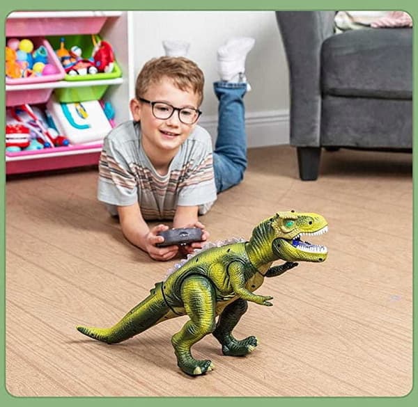 INTERACTIVE T-REX DINOSAUR – REMOTE-CONTROLLED R/C ROBOT WITH REMOTE CONTROL + 5x BATTERIES
